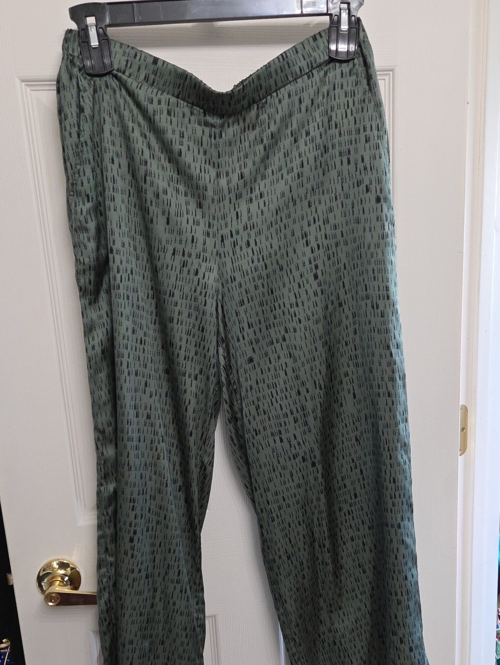 Eileen Fisher Green Patterned Pants